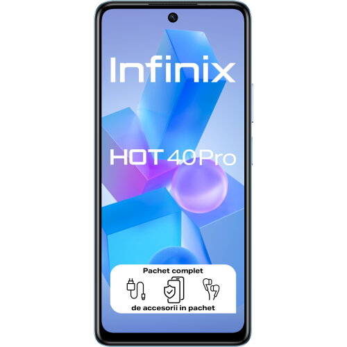 Telefon Mobil Infinix Hot 40 Pro Dual Sim 8GB 256GB 4G Palm Blue