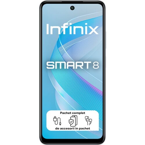 Telefon Mobil Infinix Smart 8 Dual Sim 3GB 64GB 4G Galaxy White