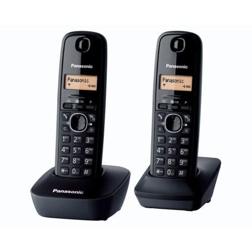 Telefon fara fir DECT Panasonic Twin KX-TG1612FXH cu 2 receptoare