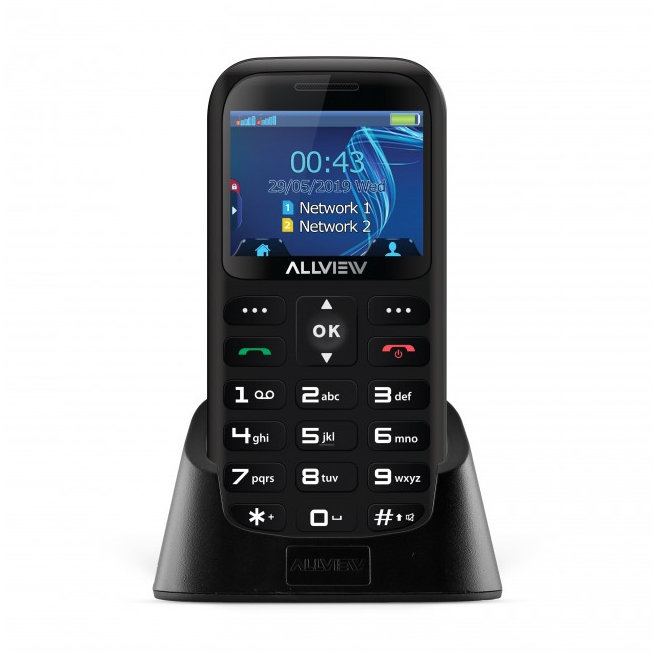 Telefon mobil D2 Senior Black