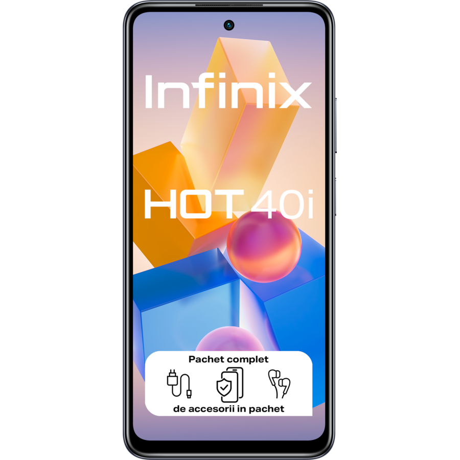 Telefon mobil X6528B HOT 40i 4G 6.56inch Octa Core 4GB 128GB 5000mAh Black