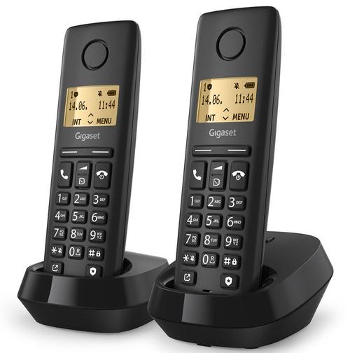 Telefon fix Gigaset Pure 100 Duo (Negru)