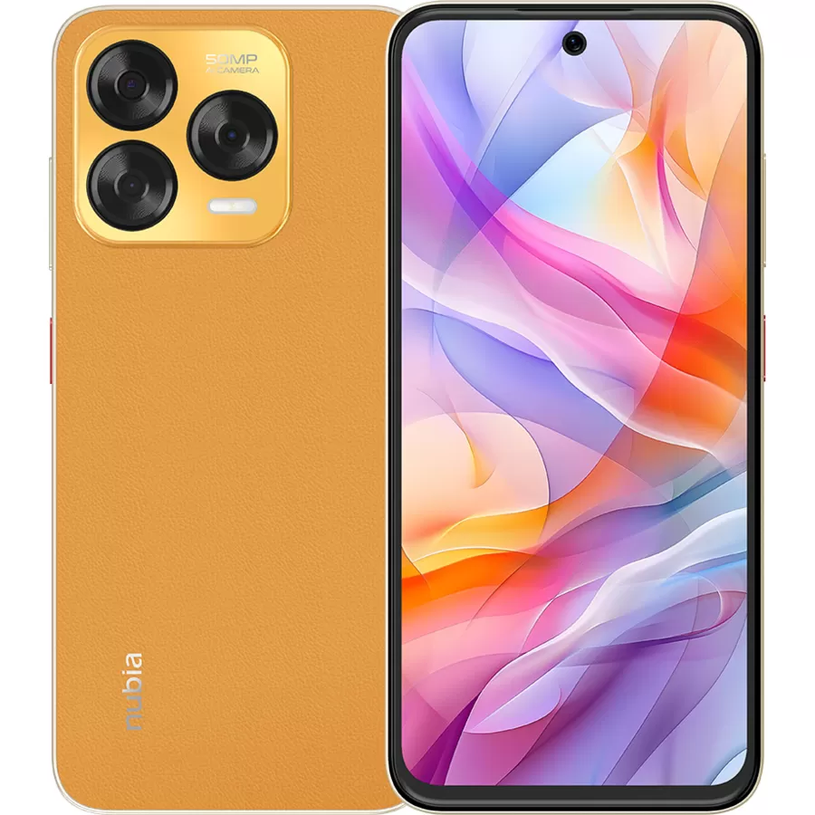 Telefon Mobil ZTE Nubia V70 Design  128GB Flash  8GB RAM  Dual SIM  4G  Citrus Orange