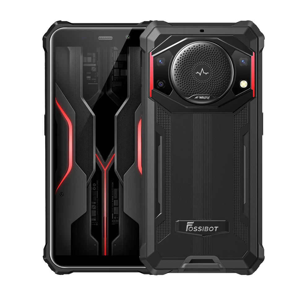 Telefon mobil FOSSiBOT F101P Negru cu rosu