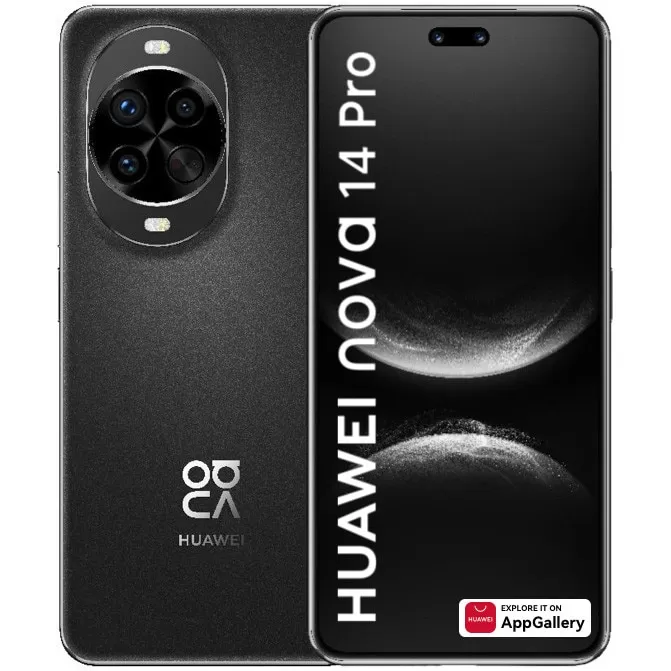 Telefon Mobil Huawei Nova 14 Pro  512GB Flash  12GB RAM  Dual SIM  Black