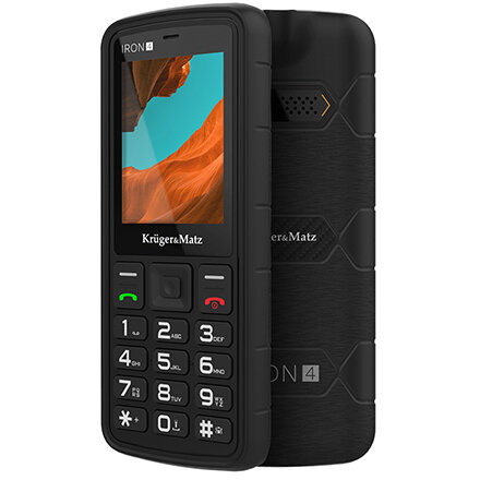 Telefon mobil KM0467 Iron 4 4G Dual SIM Negru