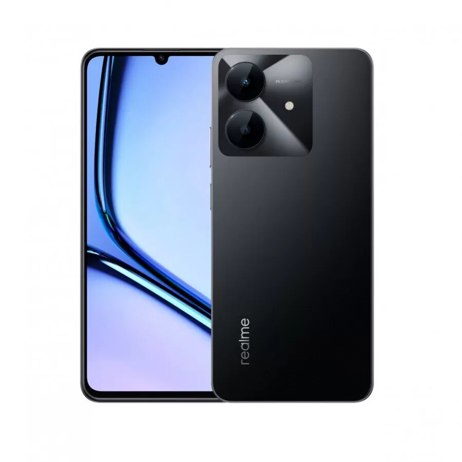 Telefon Mobil Realme Note 60X  128GB Flash  4GB RAM  Dual SIM  4G  Marble Black  Garantie importator
