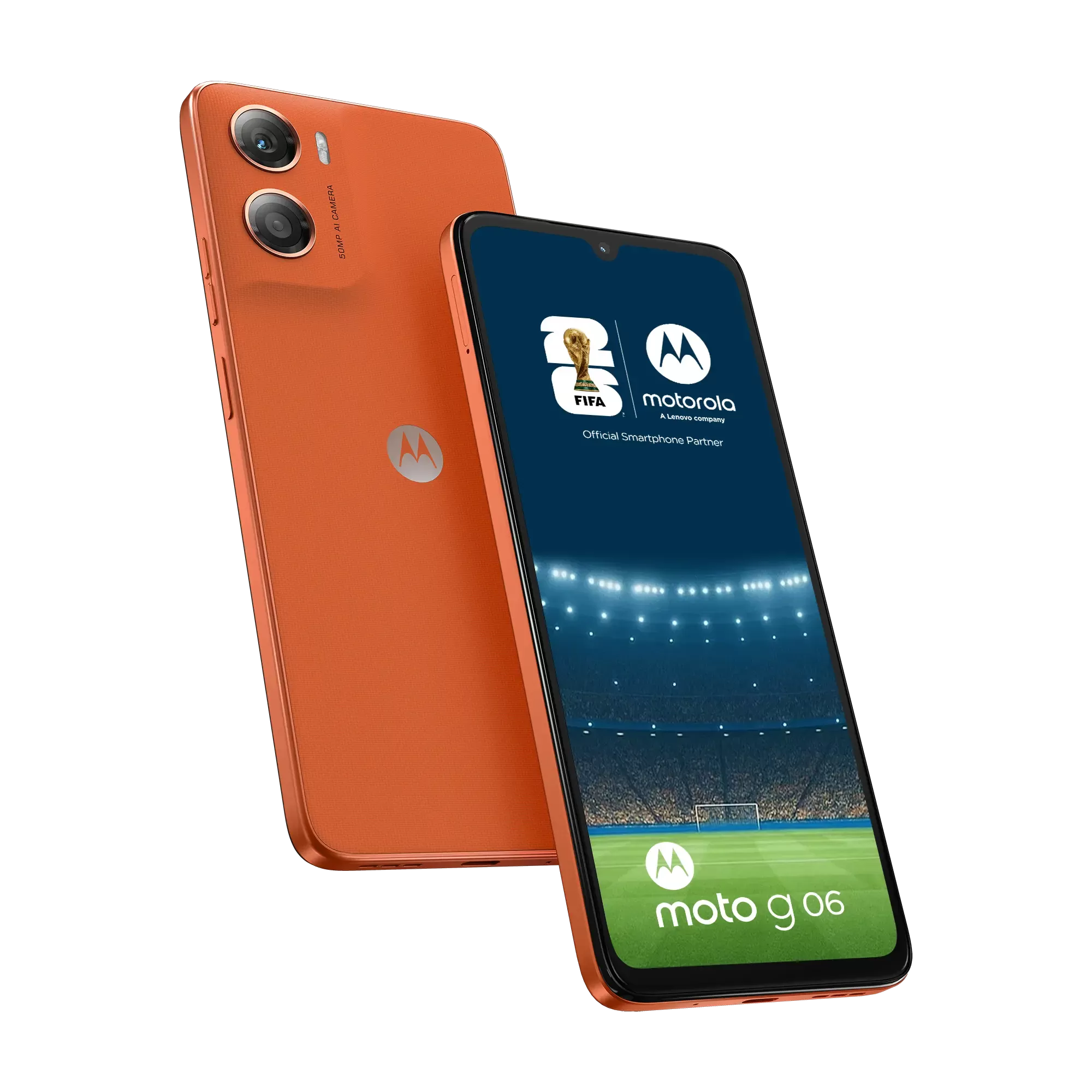 Telefon Mobil Motorola Moto G06  256GB Flash  4GB RAM  Dual SIM  4G  Arabesque Orange