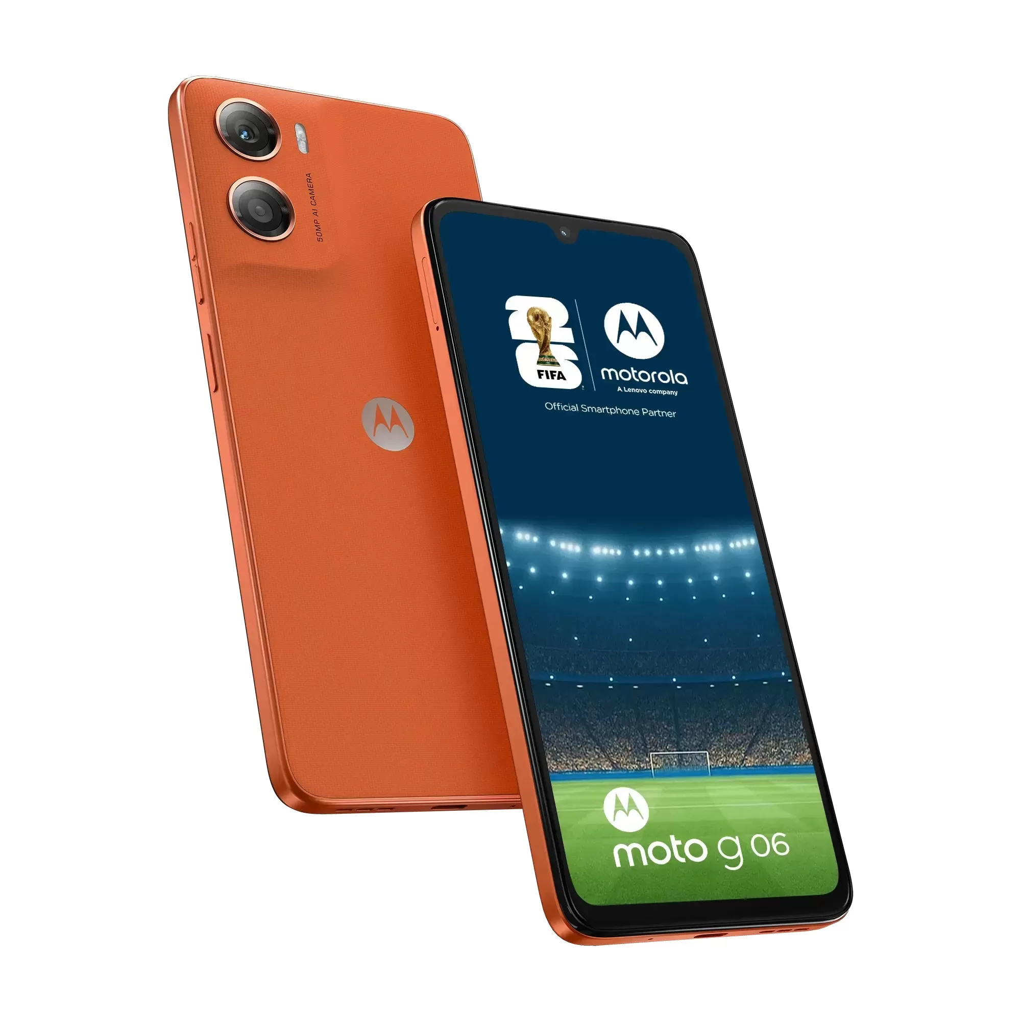 Telefon Mobil Motorola Moto G06 64GB Flash 4GB RAM Dual SIM 4G Arabesque Orange