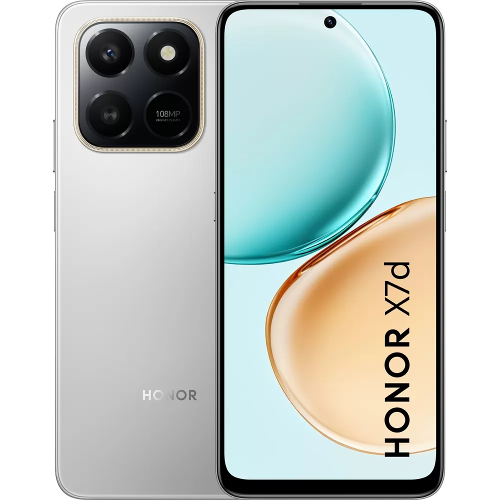 Telefon Mobil Honor X7d 4G  128GB Flash  6GB RAM  Dual SIM  4G  Meteor Silver