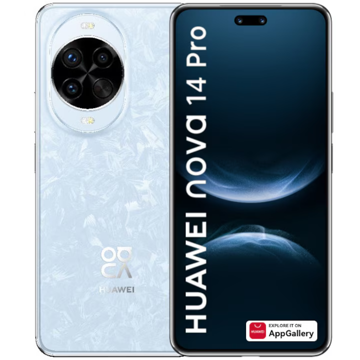 Telefon mobil Nova 14 Pro 512GB 12GB RAM Dual Sim 4G Crystal Blue