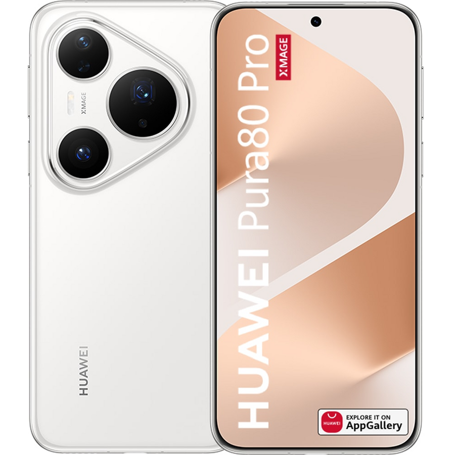 Telefon mobil Pura 80 Pro 512GB 12GB RAM Dual Sim 4G Glazed White