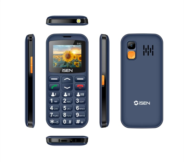 Telefon mobil iSEN S42 SENIOR Albastru