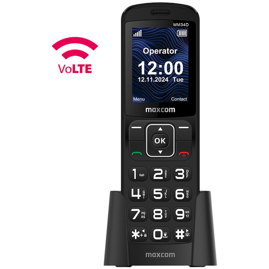 Telefon Mobil MM34D 240 x 320 Pixeli TFT 2.4Inch RAM/ROM 48MB/128MB Black