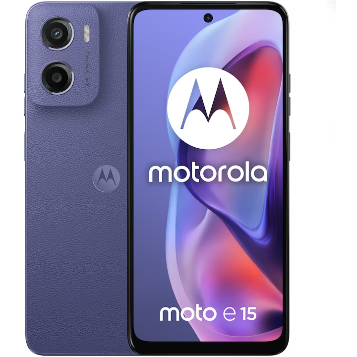 Telefon mobil Moto E15 64GB 2GB RAM Dual Sim 4G Fresh Lavender